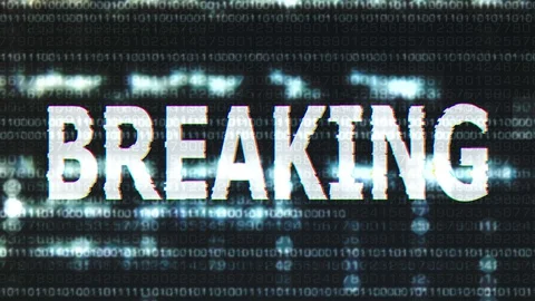 4K Breaking Corrupted Signal Notification Display 2 Stock Footage 127828103