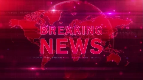 4K Breaking News Template intro for TV broadcast news show program Loop Vídeos de archivo 175907745