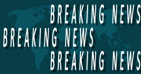 4K Breaking News - World Map Animation |Loopable Stock Footage 110885918