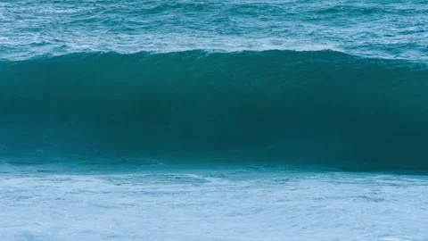 4K Breaking Ocean Wave Kinetic Energy Transfer Marine Surface Hydrology Stock-Footage 339267871