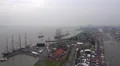 4k Bremerhaven harbor aerial panning shot while Sail exhibition 4k or 4k+ Resolution