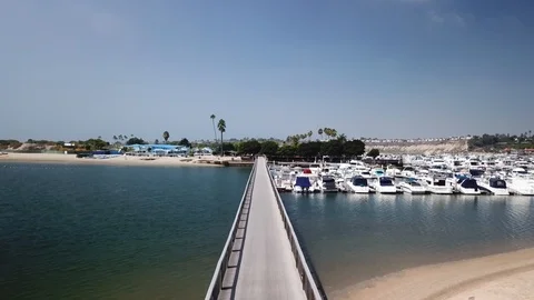 4K Bridge Aerial On Back Bay Area Stock Footage 94830655