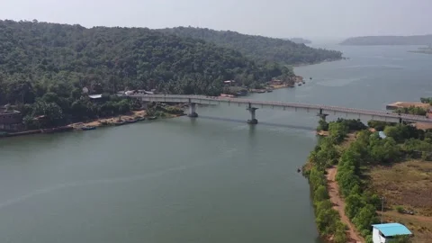 4k Bridge Aerial View  Stock Footage 161484751