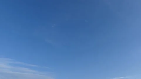 4k bright clouds, blue sky, sunny day - time lapse cloudscape - sky background Stock Footage 144444636