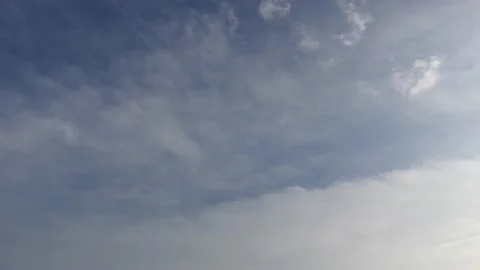 4k bright clouds, blue sky, sunny day - time lapse cloudscape - sky background Stock Footage 144494328