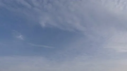 4k bright clouds, blue sky, sunny day - time lapse cloudscape - sky background Stock Footage 144495590