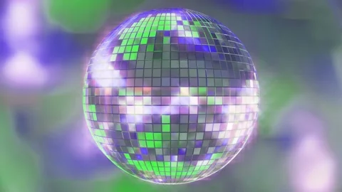 4k Bright Colored Disco Ball. Looped Background 스톡 동영상 143000625