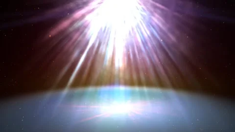 4k bright lights rays moving with tiny particles motion background Stock Footage 262599622