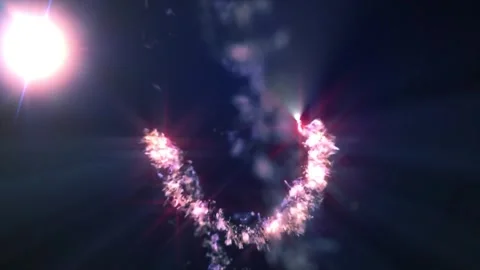 4k bright lights with shiny particles floating in sky motion background Stock Footage 261715883