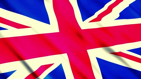4K British Flag Waving Animation - Perfect for Branding and Business Videos Stock-Footage 295767331