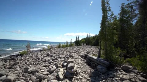 4K Bruce Peninsula National Park Canada August 2016 Stock Footage 66637553