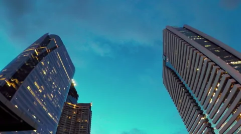 4k Building at horizon twilight Stock-Footage 50682154