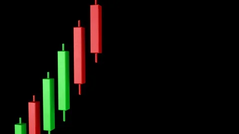 4K Bullish Rectangle Chart Pattern with Matte 2 Stock Footage 106805234
