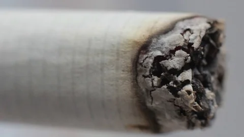 4K Burning Cigarette Macro - Time Lapse Video stock 81548268