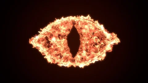4k, burning devil eye, seamless loop with alpha Stock Footage 70801574