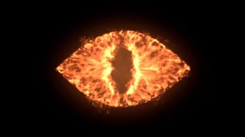 4k, burning devil eye, seamless loop with alpha Stock Footage 70802205
