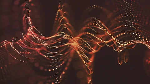 4k burning doted strings rolling motion background Stock-Footage 258313590