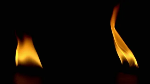 4K burning power of the flame, Flames and burning sparks close-up Video stock 213486276