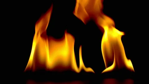4K burning power of the flame, Flames and burning sparks close-up Video stock 213501953