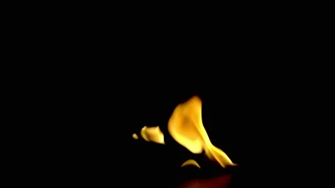 4K burning power of the flame, Flames and burning sparks close-up Video stock 213501963