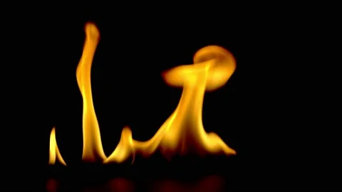 4K burning power of the flame, Flames and burning sparks close-up Video stock 213501990