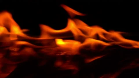 4K burning power of the flame, Flames and burning sparks close-up Stock Footage 238839358