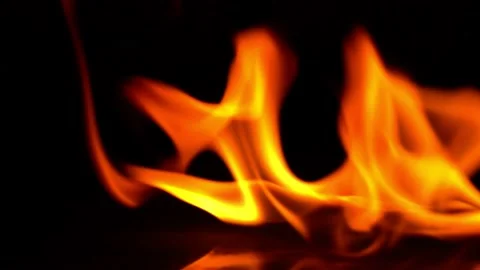 4K burning power of the flame, Flames and burning sparks close-up Stock Footage 238839417