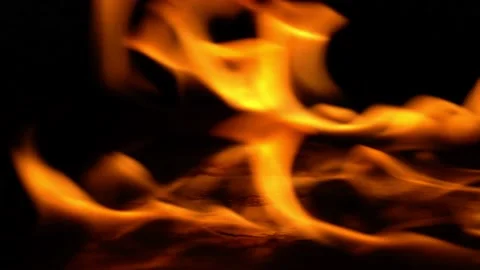 4K burning power of the flame, Flames and burning sparks close-up Stock Footage 238839424