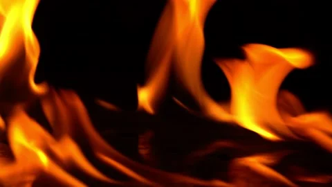 4K burning power of the flame, Flames and burning sparks close-up Stock Footage 238839502
