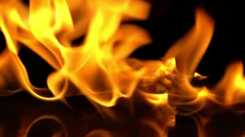4K burning power of the flame, Flames and burning sparks close-up Stock Footage 238839507