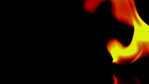 4K burning power of the flame, Flames and burning sparks close-up Video stock 245961888