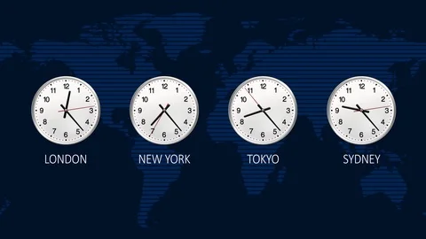 4K Business clock counting down 12 hours over 30 seconds. Stock exchange. Stock-Footage 111947579