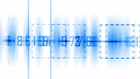 4k Business digital matrix light character fire cross rays lines number coding. Stock Footage 71338644