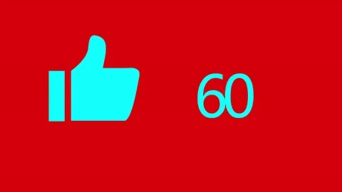 4k Like button with counting number,Animation of Social Network Counter,thumbs Video stock 83670683