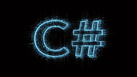 4k C# Programming language word tag cloud,binary computer code. Stockbeeldmateriaal 109589666