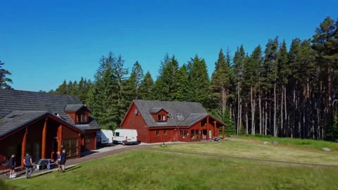 4K Cabin in the woods Stock Footage 163656964