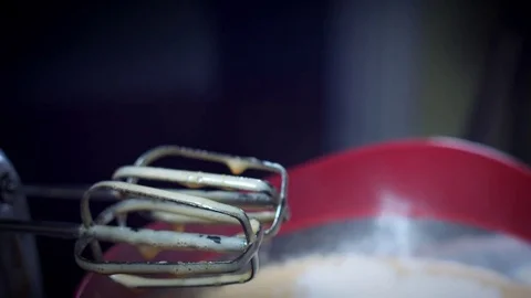 4K Cake Baker Adding Flour to Mixture Video stock 74284923