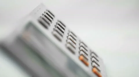  4k - Calculator close up rotating Video stock 58882634