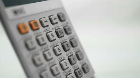 4k - Calculator close up rotating Stock Footage 58882640