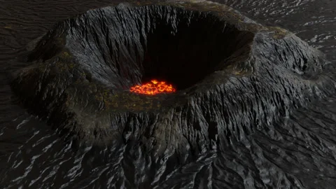 4K Caldera Stock Footage 157842487