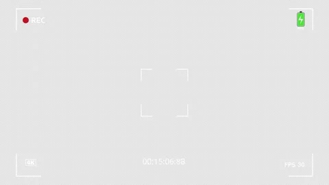 4K Camera Viewfinder Recording Screen Overlay Stock Footage 333496880