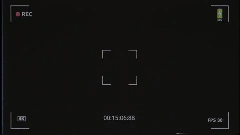 4K Camera Viewfinder Recording Screen Overlay Stock Footage 333497570