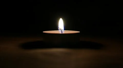 4K Candle with black background Stock Footage 46835700
