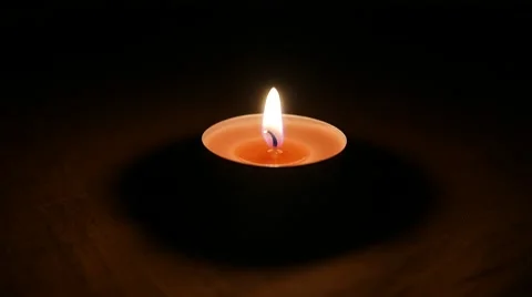 4K Candle with black background Stock Footage 46835797