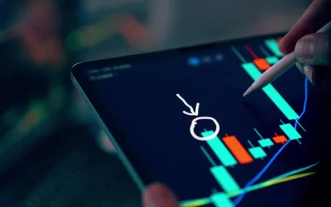 4K Candlestick Trading Chart Digital Monitor Stock Market Technical Analysis Stock Footage 339267982