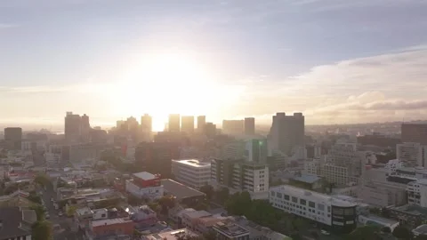 4K Cape Town Bo-Kaap Sunrise Drone Aerial Cityscape South Africa Morning Stock Footage 329461263