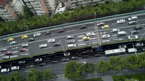 4K: Car driving on the elevated road Video stock 114148107