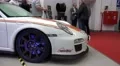 4k Carbon Porsche side view blue brakes Motorshow panning shot 4k or 4k+ Resolution