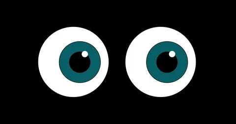 4K Cartoon Blue Eyes |Loopable Stock Footage 108254482