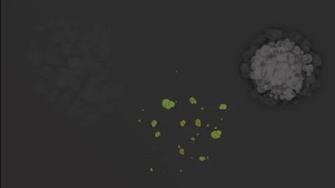 4k Cartoon bombs and explosion effect pack with white and black background Illustrazione stock